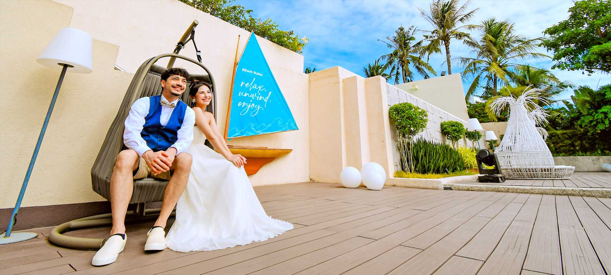 ビー・リゾート・マクタン・セブ　セブ島・プールサイド・ウェディング・フォト・結婚式