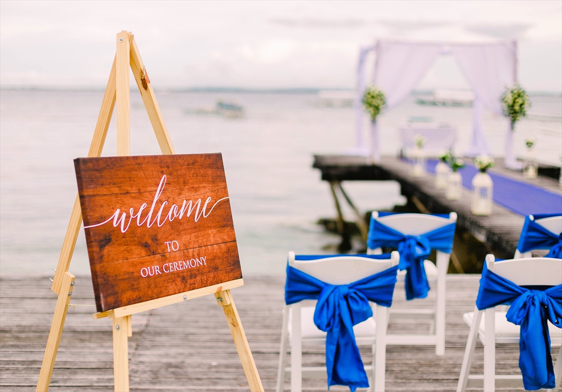 シャトー・バイ・ザ・シー・セブ挙式　ウェルカムボード