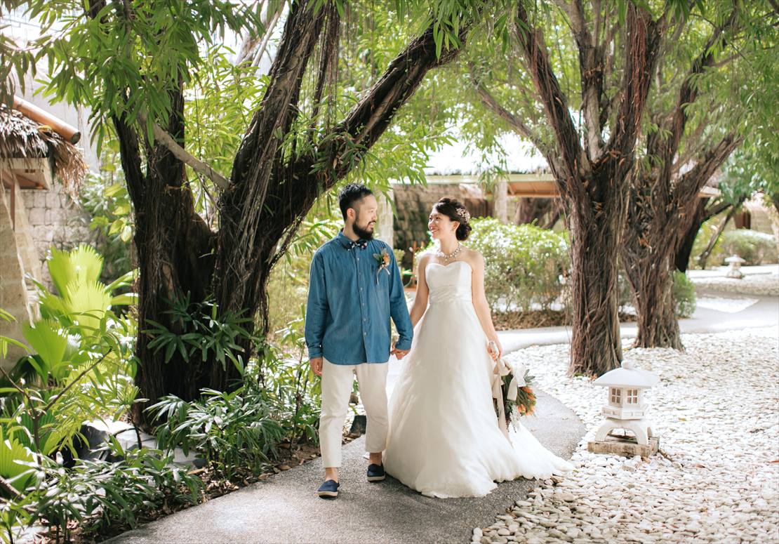 プランテーションベイ・マクタン・セブウェディング　リゾート内挙式前撮影