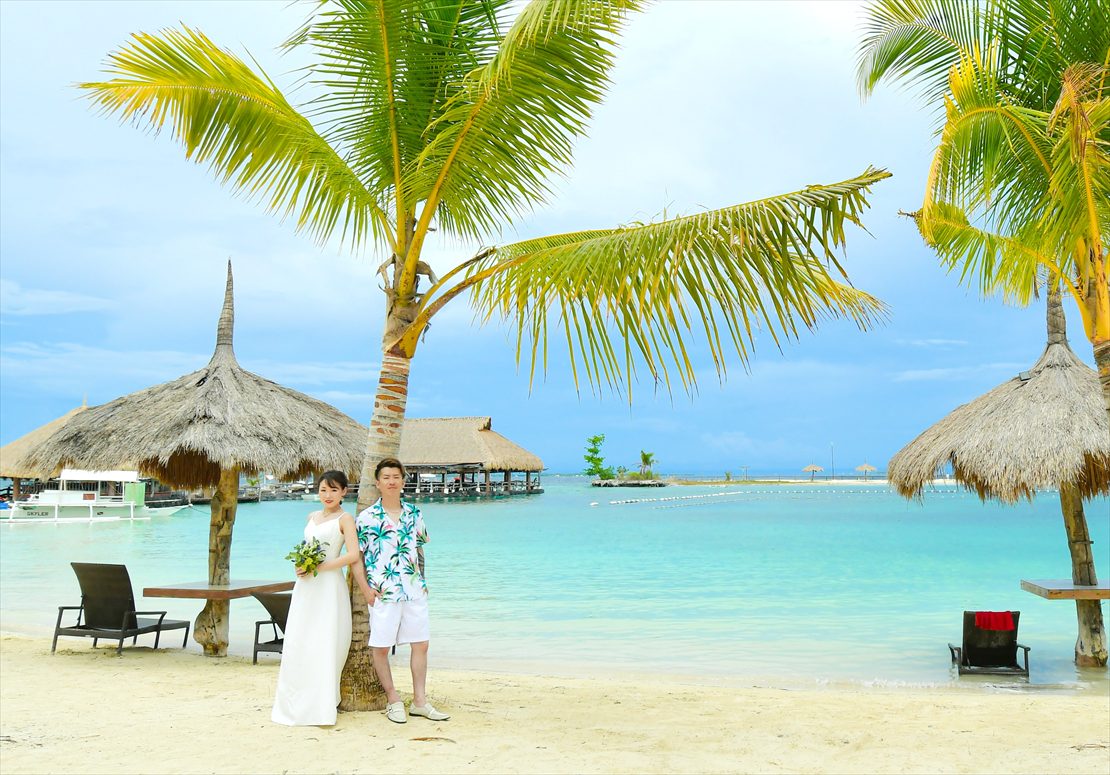 ブルーウォーター・マリバゴ・セブ島ウェディング　穏やかなプライベートビーチ
