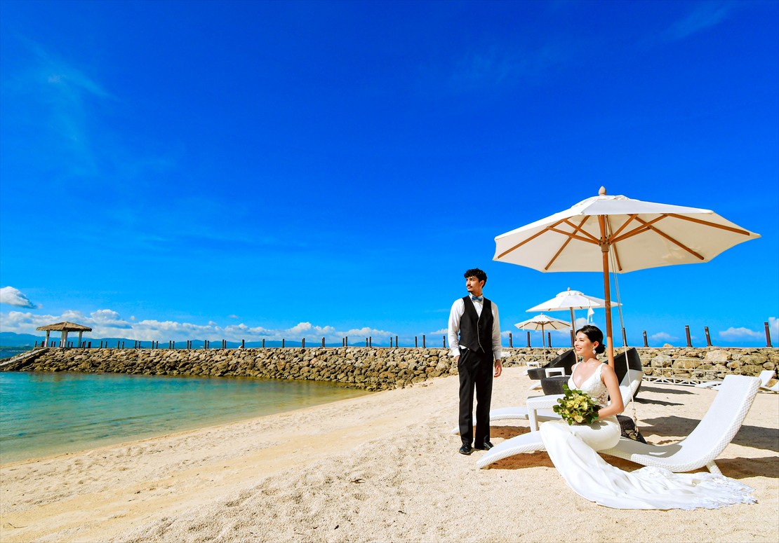 デュシタニ・マクタン・セブ島結婚式　白砂が美しいビーチ