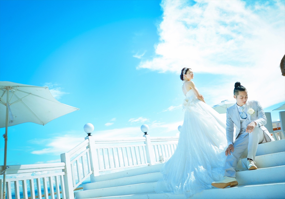 パシフィック・セブ・リゾート・セブ島ウェディング　白を基調としたオーシャンフロント・ガーデン