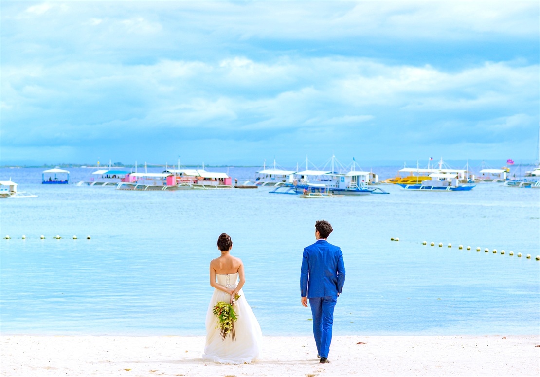 セブ・ホワイト・サンズ・セブ挙式　白砂ビーチが広がる