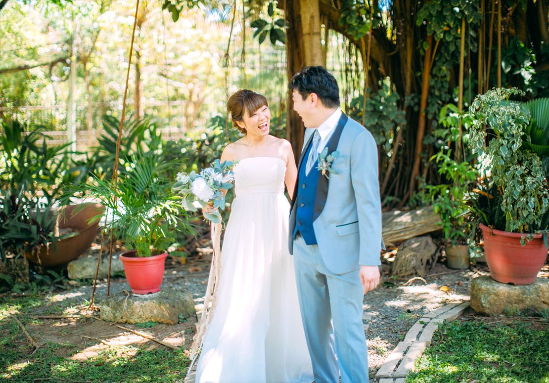 セブ・ホワイト・サンズ・セブ結婚式　リゾート内ガーデン