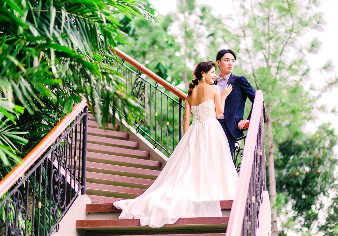 シャトー・デ・ブサイ・セブ島挙式　ガーデンウェディング　リゾート内撮影