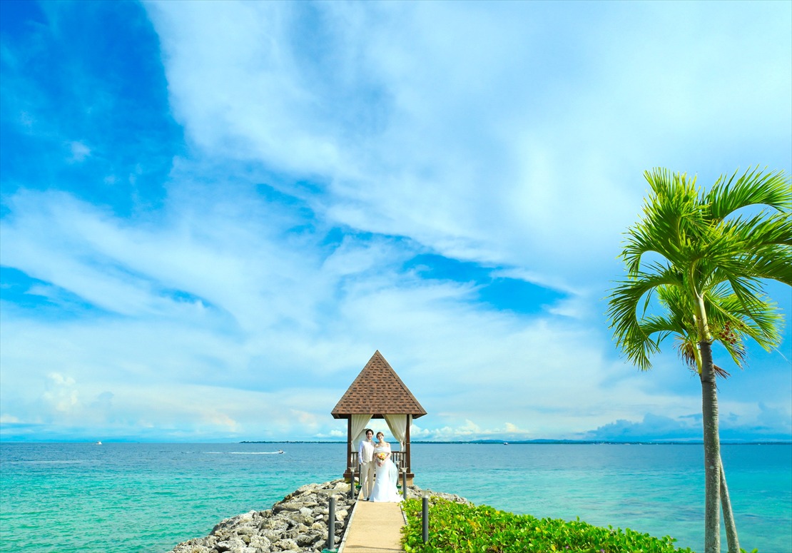 ガゼボにて挙式前撮影