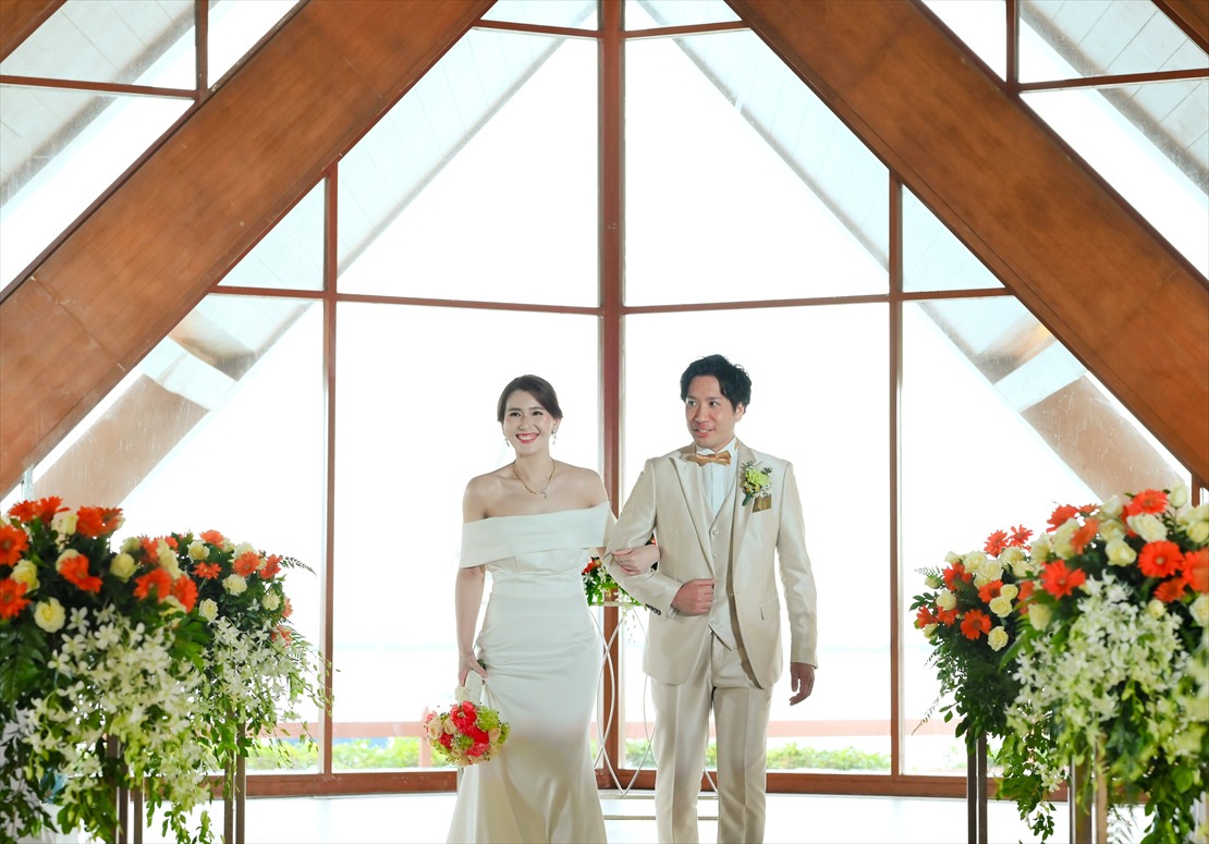 シャングリラ・セブ・ウェディング　新郎新婦様　ご退場シーン